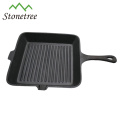 New Pre-Seasoned Pan Grill Gusseisen Square Grill Pan